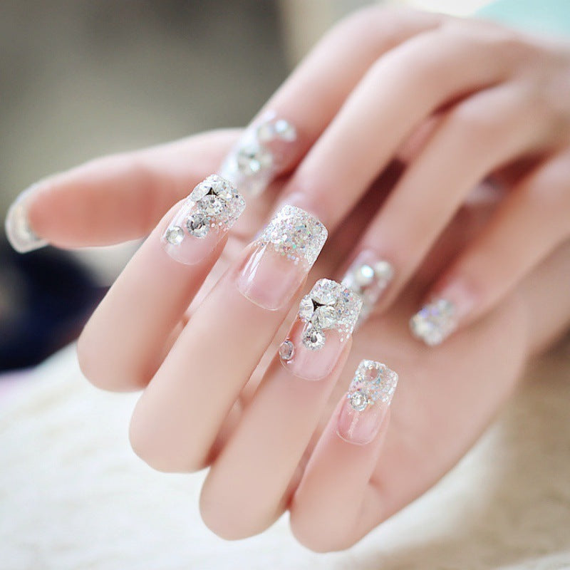 Gummed 24 Pieces French Nail Patch Finished Products Gummed 24 Pieces French Nail Patch Finished Products